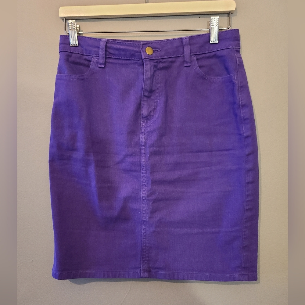 American Apparel purple denim pencil skirt, small